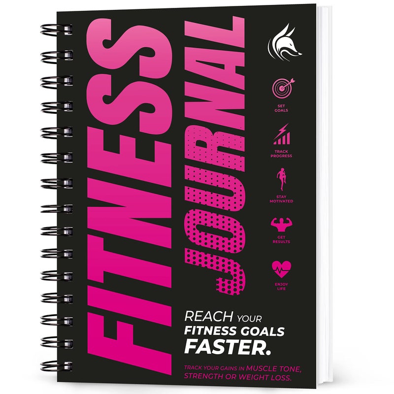 Clever Fox Fitness Journal Workout Log Book - Daily Fitness Planner Workout Journal for Women and Men. Spiral-Bound, Laminated Cover, Thick Pages, A5 (Pink) - Image 1
